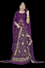 KATARIYA IMPEX Women Georgette Circular Ready To Wear Lehenga Choli ( Purple ) - Image 4