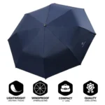 KEKEMI Navy 3 Fold Umbrella