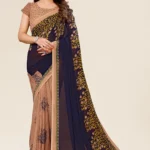 Kashvi Sarees Georgette Printed Saree With Unstitched Blouse Piece ( Beige )