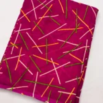 Kashvi Sarees Georgette Printed Chanderi saree With Unstitched Blouse Piece ( Pink )