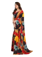 Kashvi Sarees Georgette Printed Ilkal Saree With Unstitched Blouse Piece ( Multicolor ) - Image 2