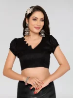 Kashvi Sarees Satin Striped Saree With Unstitched Blouse Piece ( Pink ) - Image 4