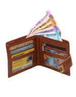 Krosshorn - Brown Faux Leather Men's Regular Wallet ( Pack of 1 ) - Image 3