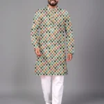 Multi Cotton Blend Men's Regular Kurta ( Pack of 1 )