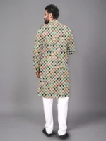 Multi Cotton Blend Men's Regular Kurta ( Pack of 1 ) - Image 2