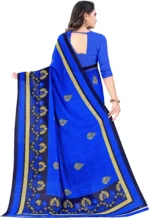 LEELAVATI Georgette Printed Saree With Unstitched Blouse Piece ( Blue ) - Image 2