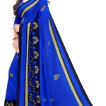 LEELAVATI Georgette Printed Saree With Unstitched Blouse Piece ( Blue )