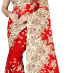 LEELAVATI Georgette Printed Saree With Unstitched Blouse Piece ( Multicolor )