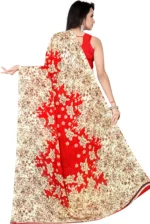 LEELAVATI Georgette Printed Saree With Unstitched Blouse Piece ( Multicolor ) - Image 2