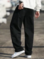 LEVORCE Clean Look Men's Jeans - Black ( Pack of 1 ) - Image 3