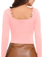 LONDON BELLY Women's Polyester Regular Top ( Pink ) - Image 2