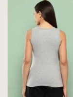 Leading Lady Women's Cotton Tank Top ( Grey Melange ) - Image 4