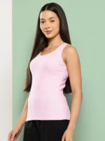 Leading Lady Women's Cotton Tank Top ( Pink ) - Image 3