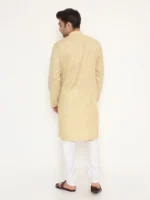 Camel Viscose Regular Fit Men's Kurta Pyjama Set ( Pack of 1 ) - Image 2