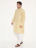 Camel Viscose Regular Fit Men's Kurta Pyjama Set ( Pack of 1 ) - Image 3