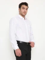 Maharaja Cotton Blend Slim Fit Full Sleeves Men's Formal Shirt - White ( Pack of 1 ) - Image 4