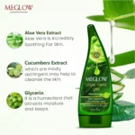 Meglow Skin Care Combo Refreshing Facewash 70g + Apricot Scrub 70g + Aloevera Gel 125g - Image 4