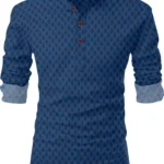 Nofilter Blue Cotton Blend Men's Regular Kurta ( Pack of 1 )