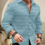 Nofilter Poly Cotton Regular Fit Self Design Full Sleeves Men's Casual Shirt - Light Green ( Pack of 1 )