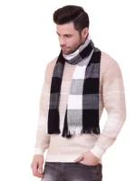 Paryag Black Woolen Men's Scarves ( Pack of 1 ) - Image 2