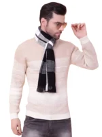 Paryag Black Woolen Men's Scarves ( Pack of 1 ) - Image 3