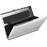 QItmirMKT RFID 6 Slot Credit Card Holder for Men & Women Stainless Steel Wallet Metallic Solid Men's RFID Wallet,Anti-theft Wallet With 6 Slots For Card ( Silver , Pack of 1 )