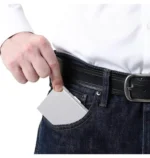 QItmirMKT RFID 6 Slot Credit Card Holder for Men & Women Stainless Steel Wallet Metallic Solid Men's RFID Wallet,Anti-theft Wallet With 6 Slots For Card ( Silver , Pack of 1 ) - Image 3