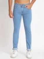 RAGZO Slim Fit Cuffed Hem Men's Jeans - Blue ( Pack of 1 )