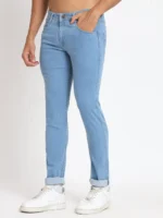 RAGZO Slim Fit Cuffed Hem Men's Jeans - Blue ( Pack of 1 ) - Image 3