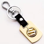 RAVARIYA GRAPHICS LEATHER AND STEEL KEYCHAIN & KEYRINGS FOR MARUTI SUZUKI