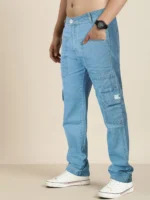 RIG BONE Solid Men's Jeans - Light Blue ( Pack of 1 ) - Image 3
