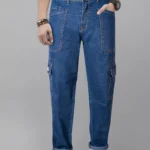 RIG BONE Cuffed Hem Men's Jeans - Navy Blue ( Pack of 1 )