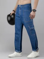 RIG BONE Cuffed Hem Men's Jeans - Navy Blue ( Pack of 1 ) - Image 3