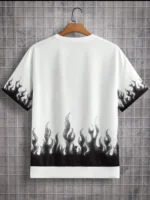 SPAB Men Cotton Blend Regular Fit Printed T-Shirt ( White ) - Image 2