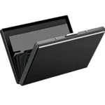 STC IMPORTED CREATION Black Metallic Men's RFID Wallet ( Pack of 1 )