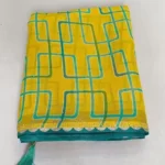 Shiv Fashion Georgette Printed Regular Saree With Unstitched Blouse Piece ( Yellow )