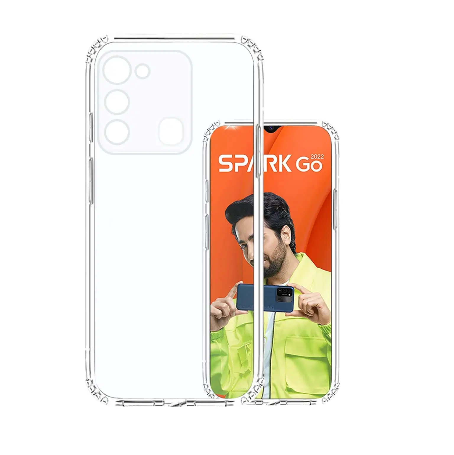 Spectacular-Ace-Transparent-Silicon-Plain-SDL226989325-1-499a6 Spectacular Ace - Transparent Silicon Plain Cases Compatible For Tecno Spark Go 2022 ( Pack of 1 ) - Image 1