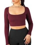 THE BLAZZE Women's Cotton Crop Top ( Brown ) - Image 3
