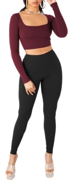 THE BLAZZE Women's Cotton Crop Top ( Brown ) - Image 4