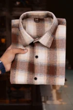 Tanupatu Cotton Blend Regular Fit Checks Full Sleeves Men's Casual Shirt - Cream ( Pack of 1 )