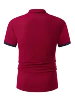 TrendsTalk Men Cotton Blend Regular Fit Solid Polo T Shirt ( Maroon ) - Image 2