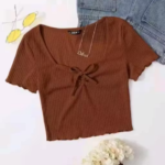 Stylish Deep neck crop for women