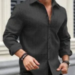 VELLOSTA Poly Cotton Regular Fit Checks Full Sleeves Men's Casual Shirt - Black ( Pack of 1 )