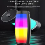 VEhop 1202 RGb 10 W Bluetooth Speaker Bluetooth v5.0 with USB,SD card Slot,Aux Playback Time 6 hrs Black - Image 4