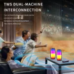 VEhop 1202 RGb 10 W Bluetooth Speaker Bluetooth v5.0 with USB,SD card Slot,Aux Playback Time 6 hrs Black - Image 6