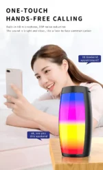 VEhop 1202 RGb 10 W Bluetooth Speaker Bluetooth v5.0 with USB,SD card Slot,Aux Playback Time 6 hrs Black - Image 7