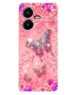 VK COVERS Black Printed Back Cover Silicon Compatible For Vivo Y22 ( Pack of 1 )