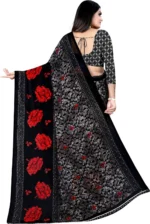 Vibhagyaa Georgette Printed Saree With Unstitched Blouse Piece ( Multicolor ) - Image 2