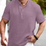 WEBRIC Pink Cotton Blend Men's Shirt Style Kurta ( Pack of 1 )