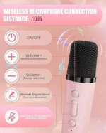 jhn JHN122 5 W Bluetooth Speaker Bluetooth V 5.1 with USB,SD card Slot Playback Time 5 hrs Pink - Image 4